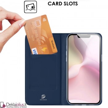Dux Ducis Skin Pro dirbtinės odos dėklas - mėlynas (Apple Iphone 16e/Iphone 17e) Dux Ducis Skin Pro dirbtinės odos dėklas - mėlynas (Apple Iphone 16e/Iphone 17e)